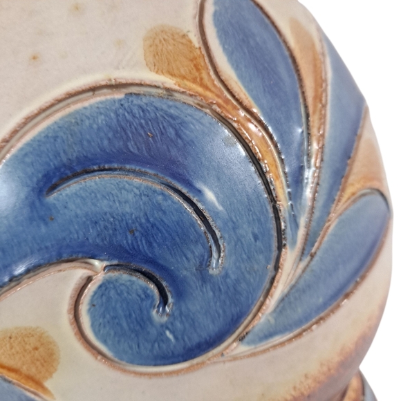 Vintage Inarco Italian Mid Century Modern Vase Drip Glaze Floral Design 14" - Picture 4 of 10